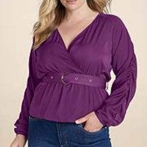 NWOT never worn purple long sleeve top